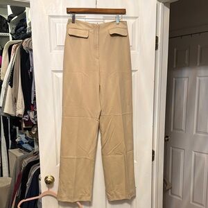 Zara Tan High-Waisted Trousers